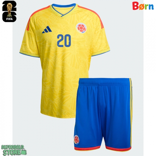 Colombia Richard Rios #6 Replika Babytøj Hjemmebanesæt Børn VM 2026 Kortærmet (+ Korte bukser)